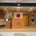 卒業式　壇上アレンジメント