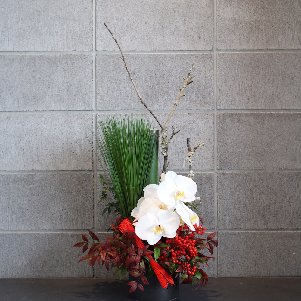 お正月 床の間のアレンジメント 札幌 花屋 花たく Hanataku アレンジメント Flower Arrangement